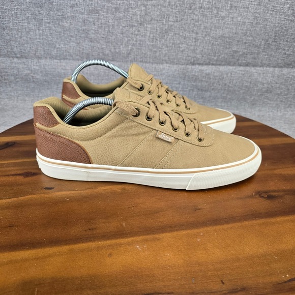 G.H. Bass & Co. Other - Bass Mens 7011252 Tan Brown Pebbled Synthetic Low Top Sneakers Size 10 US